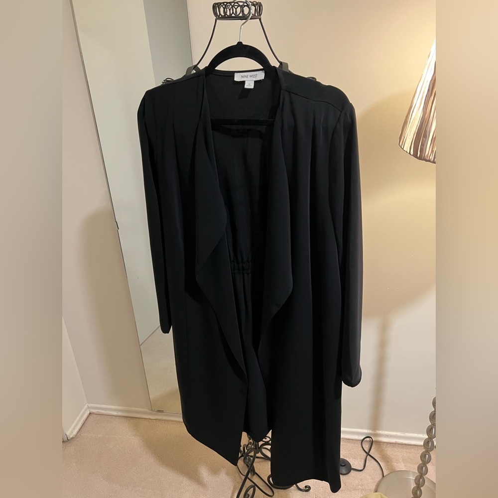 Nine West Black Open Front Cardigan